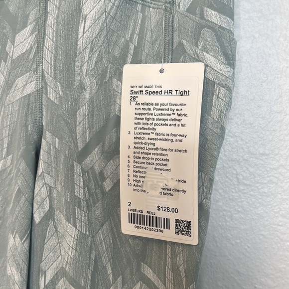 NWT Lululemon Swift Speed HR Tight 28” REEJ Sz 2 - Picture 4 of 6